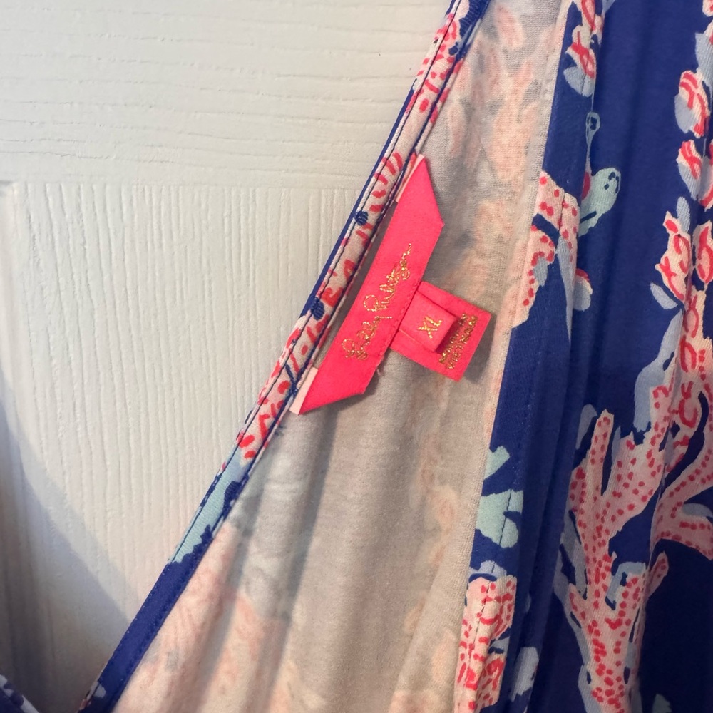 Lilly Pulitzer Blue and Pink Parigi romper dress - Picture 2 of 3